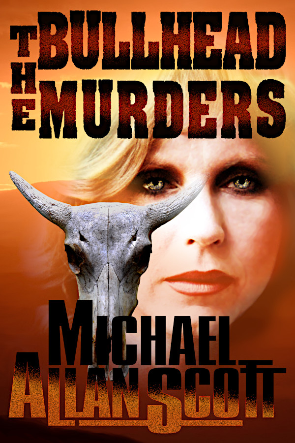 book cover by DLKeur for Michael Allan Scott's soon-to-be-released new novel, The Bullhead Murders